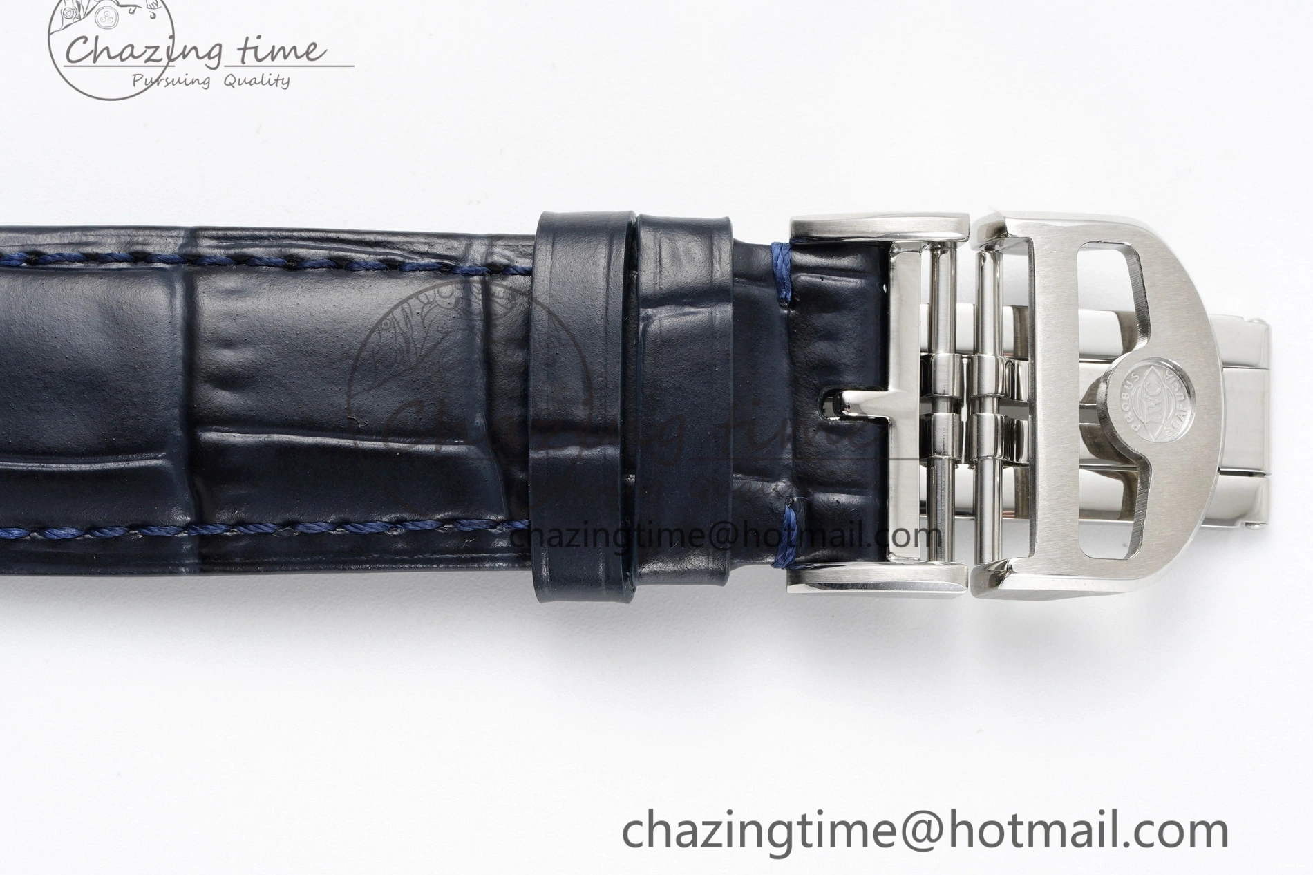 MIROTIME 0408 Portuguese Chrono IW3716 RSF 1:1 Best Edition Blue Dial on Black Leather Strap A RelaxedFit 7045